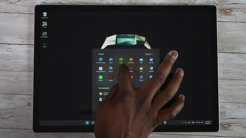 Tablets rely on touchscreen input